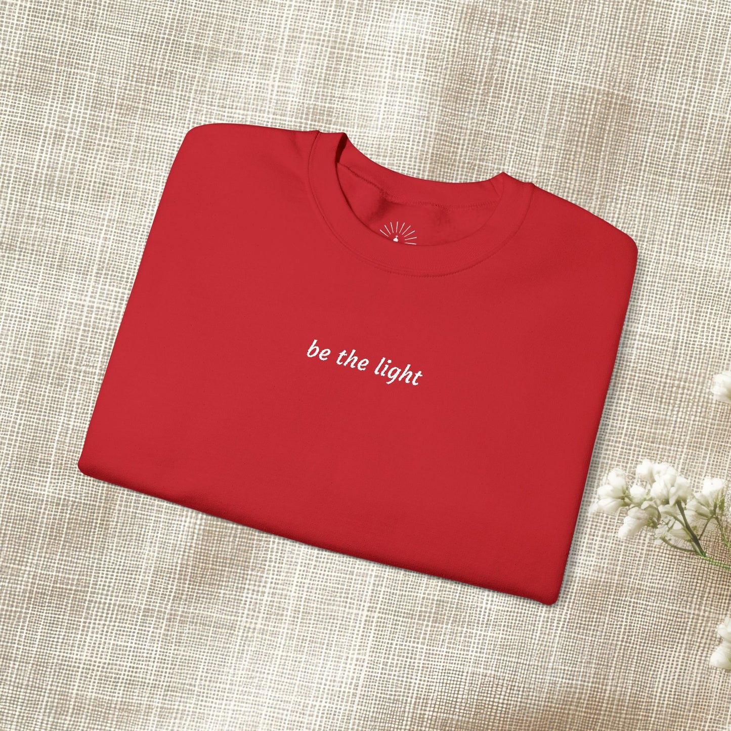 "be the light" Embroidered Sweatshirt