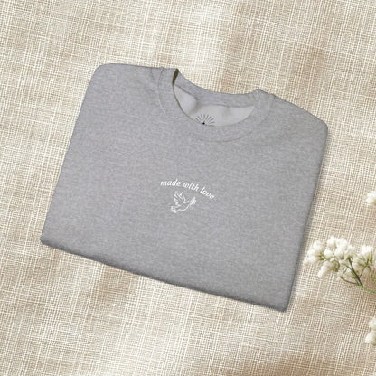 "made with love" Embroidered Sweatshirt