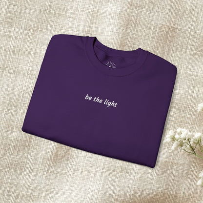 "be the light" Embroidered Sweatshirt