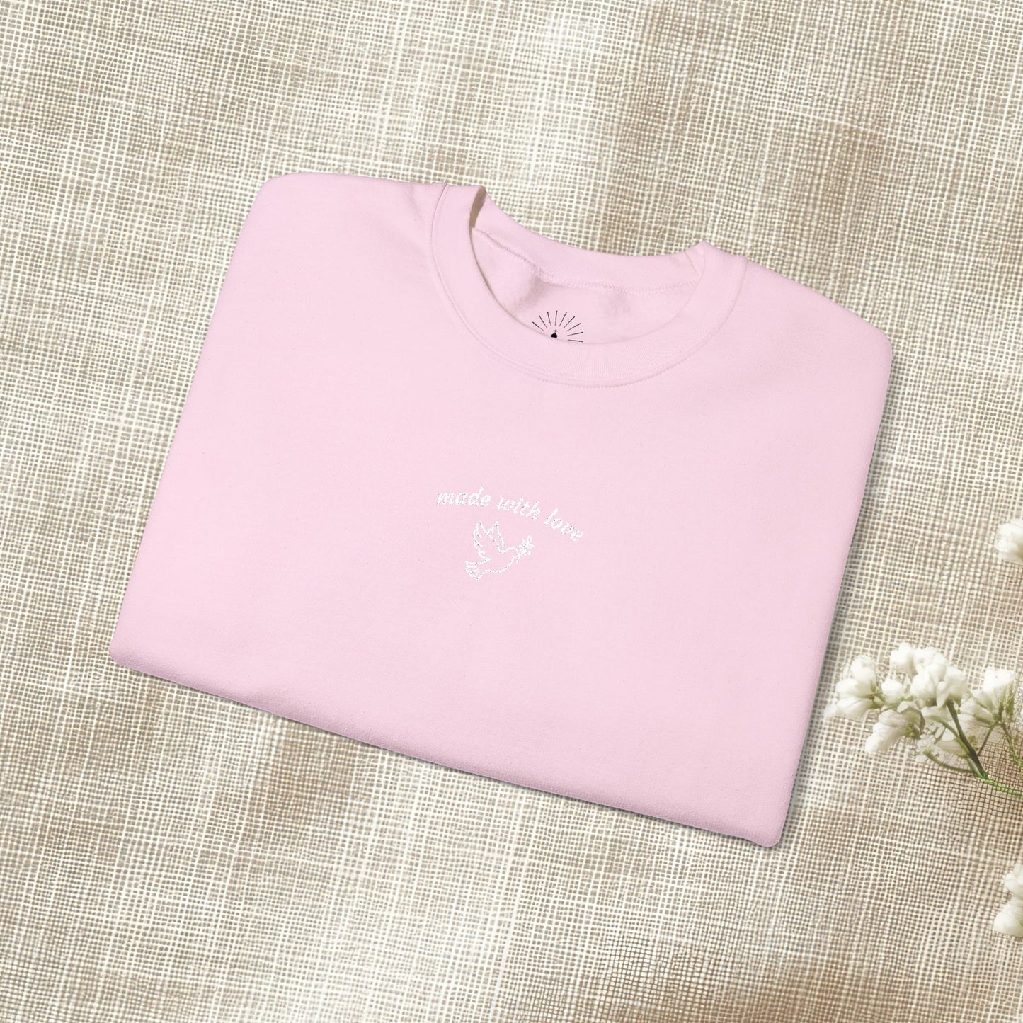 "made with love" Embroidered Sweatshirt