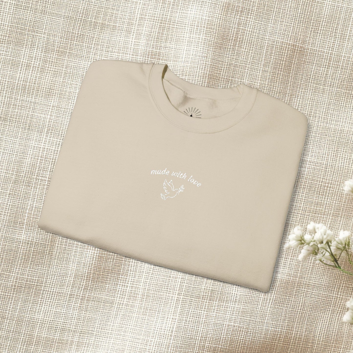 "made with love" Embroidered Sweatshirt