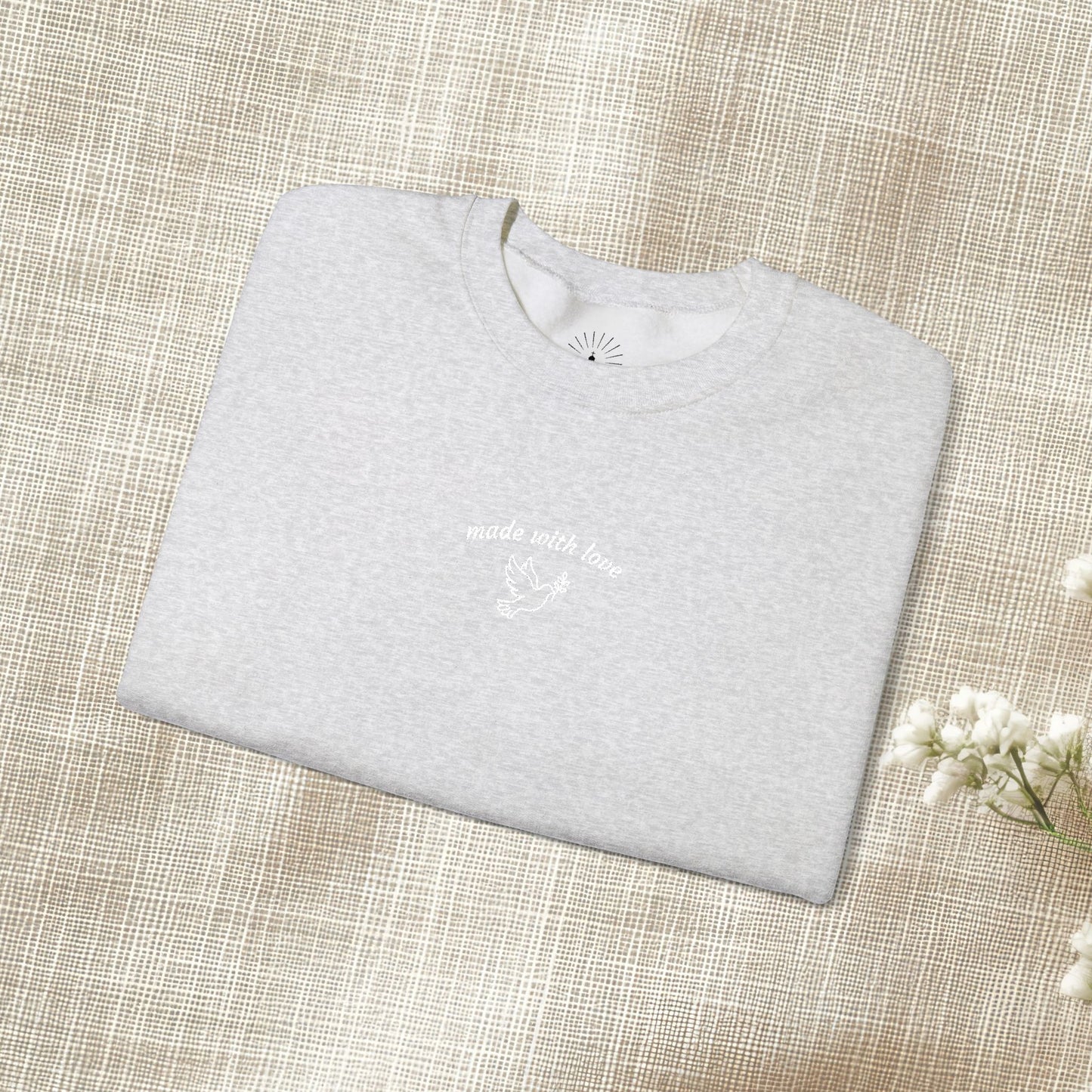"made with love" Embroidered Sweatshirt