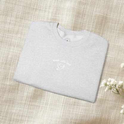 "made with love" Embroidered Sweatshirt