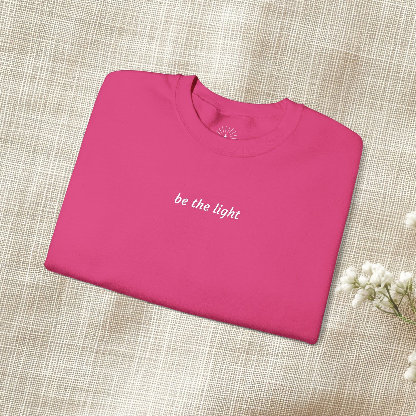 "be the light" Embroidered Sweatshirt