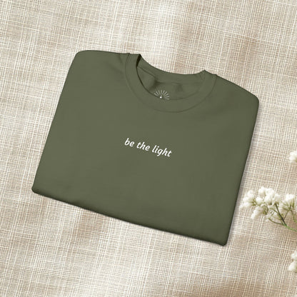 "be the light" Embroidered Sweatshirt