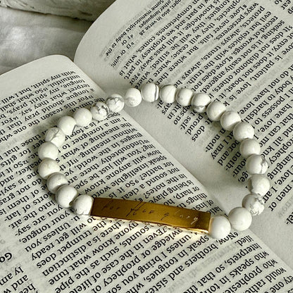 "For His Glory" Natural Stone Stretch Bracelet