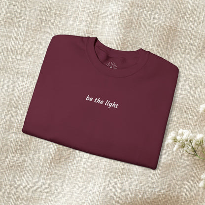 "be the light" Embroidered Sweatshirt