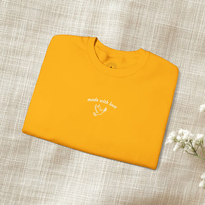 "made with love" Embroidered Sweatshirt
