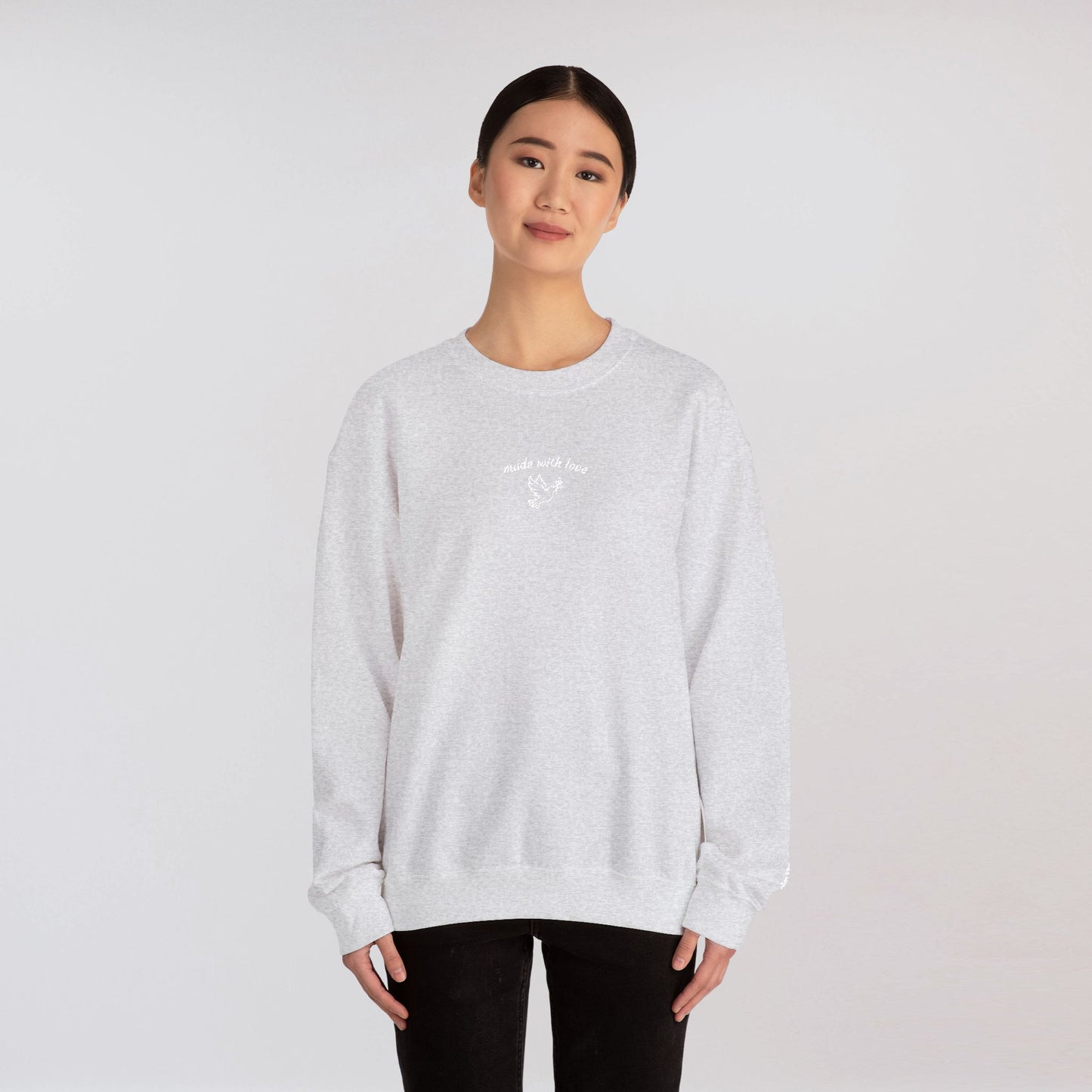 "made with love" Embroidered Sweatshirt